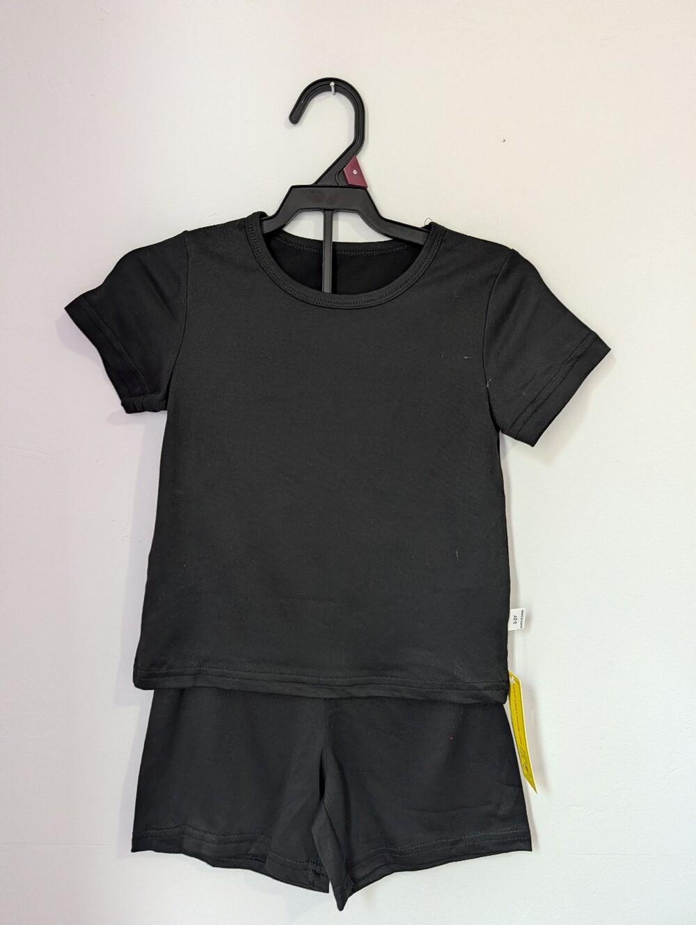 Kids Black Short Sleeve Tee & Shorts Set Size 2-3 New
